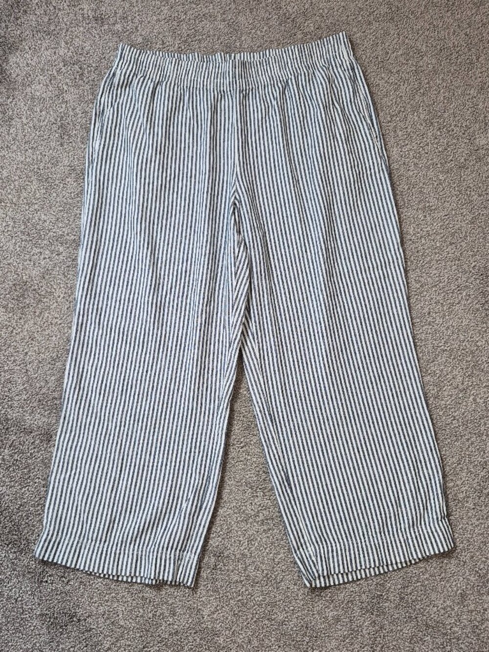 OLD NAVY Railroad Stripe Wide Leg Elastic Waist Pants; Size XL